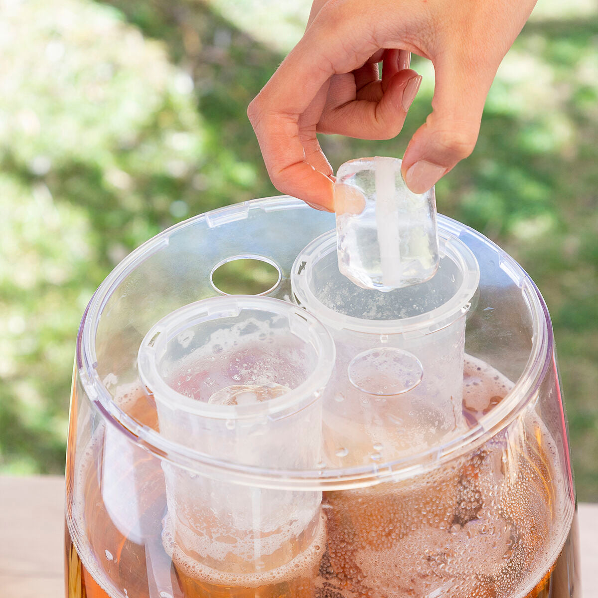 Koelende drankdispenser 4 liter met tapkraan en ijsreservoirs