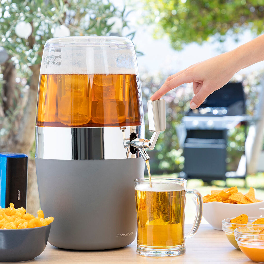 Koelende drankdispenser 4 liter met tapkraan en ijsreservoirs