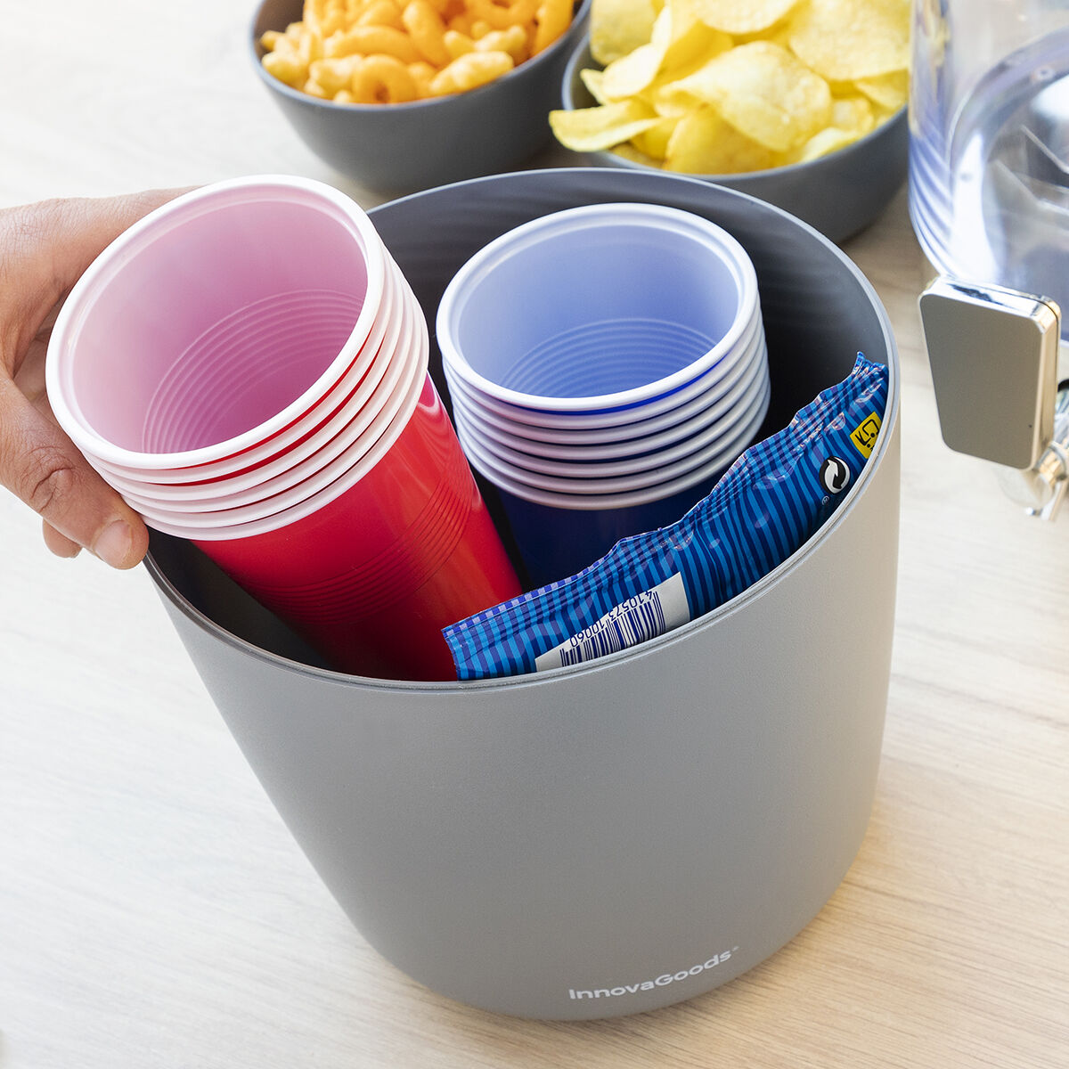 Koelende drankdispenser 4 liter met tapkraan en ijsreservoirs