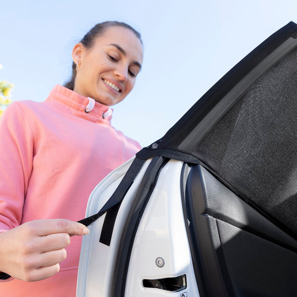 Zonneschermnet autoruit met UV-bescherming, set van 2 stuks