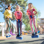 Rubberen pogostick met piepgeluid, blauw, max. 70 kg