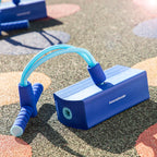 Rubberen pogostick met piepgeluid, blauw, max. 70 kg