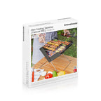 Mini draagbare opvouwbare houtskoolbarbecue, tafelmodel voor 2 personen