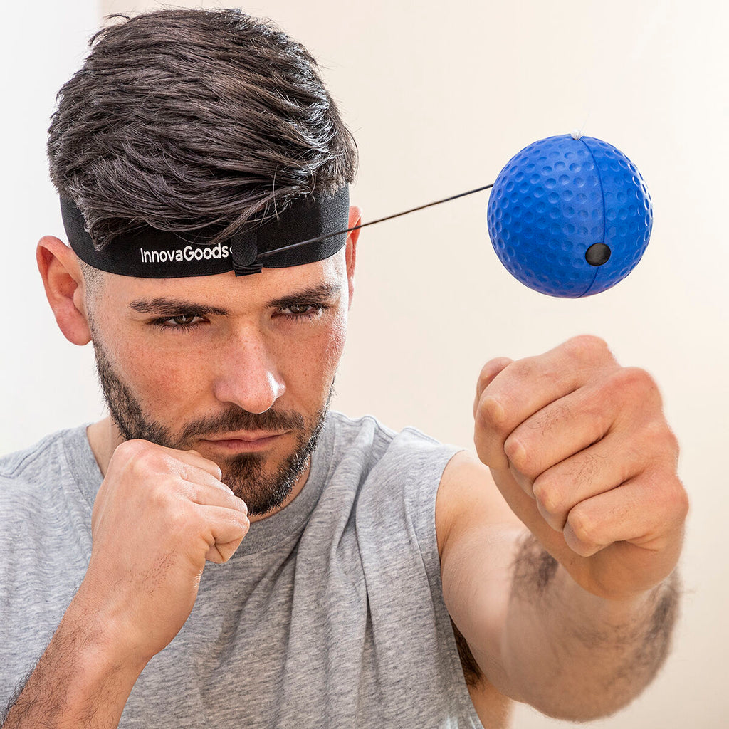 Trainings- en reflexbalset met hoofdband, 2 boksballen 17/30 g