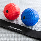 Trainings- en reflexbalset met hoofdband, 2 boksballen 17/30 g
