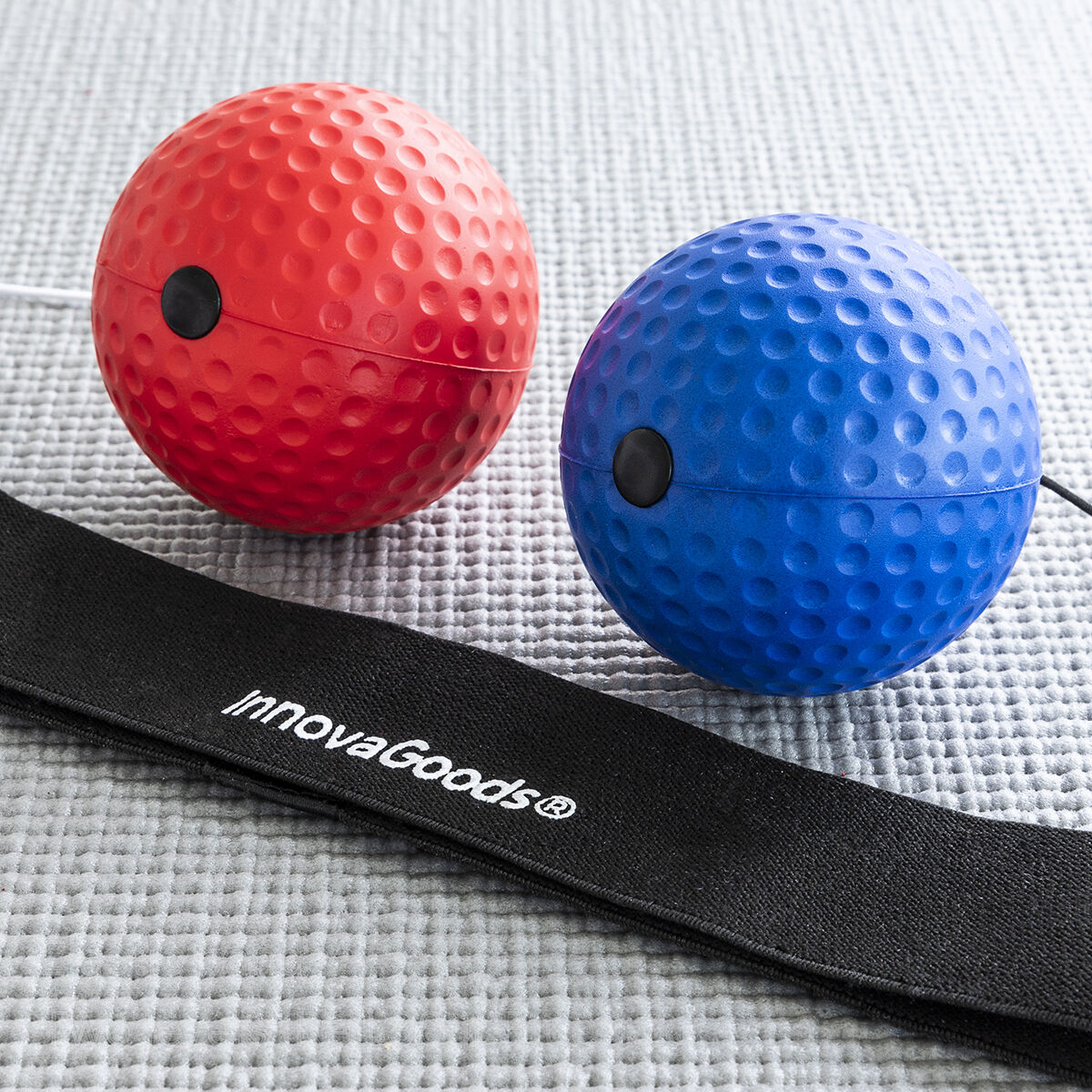 Trainings- en reflexbalset met hoofdband, 2 boksballen 17/30 g