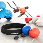 Trainings- en reflexbalset met hoofdband, 2 boksballen 17/30 g