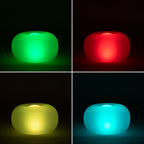 Opblaasbare LED poef met afstandsbediening, Ø50 x 30 cm