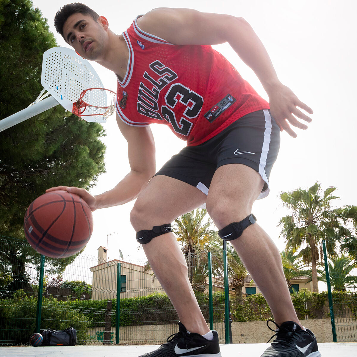 Kniesteunband voor knieschijfpees, 2 stuks, verstelbaar met klittenband