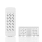 Tandpastadispenser met tandenborstelhouder, 2-in-1, wit/grijs