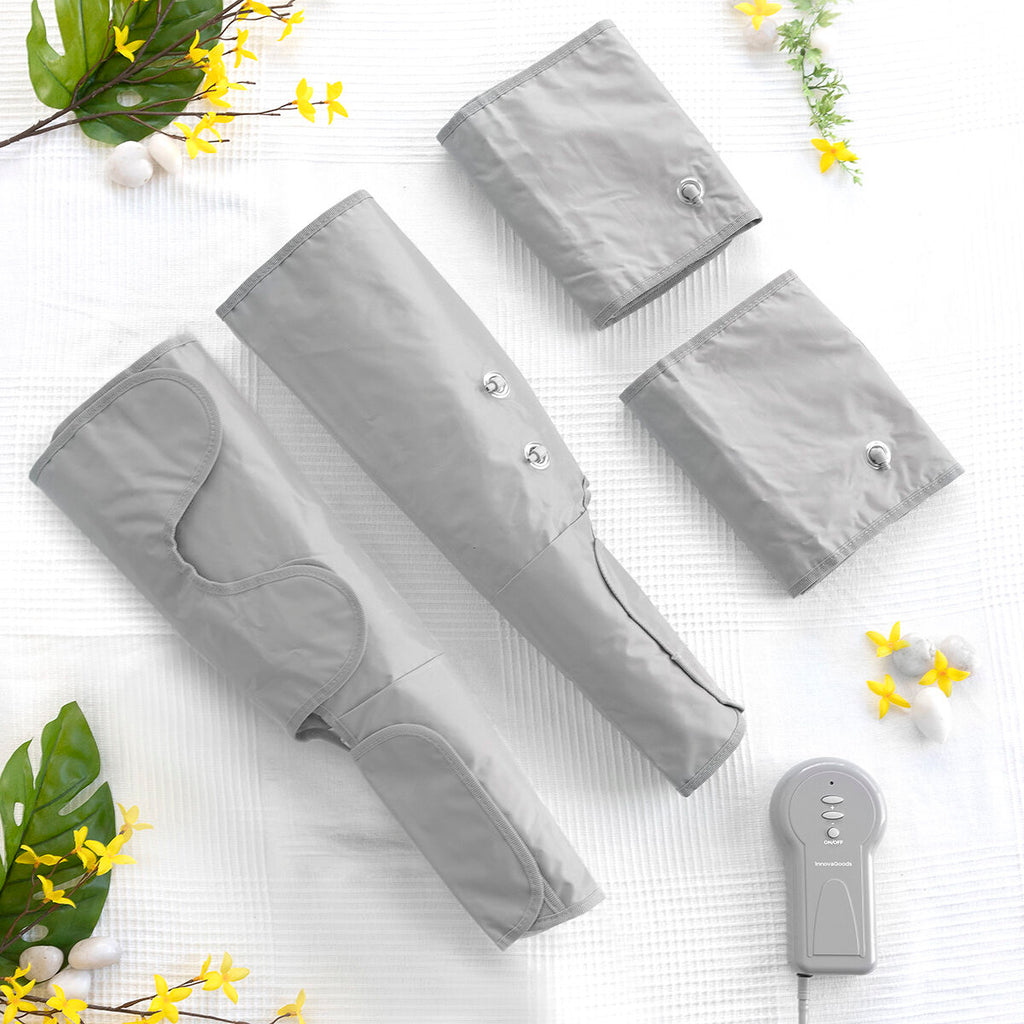 Luchtcompressie beenmassager met 4 massagestanden, grijs