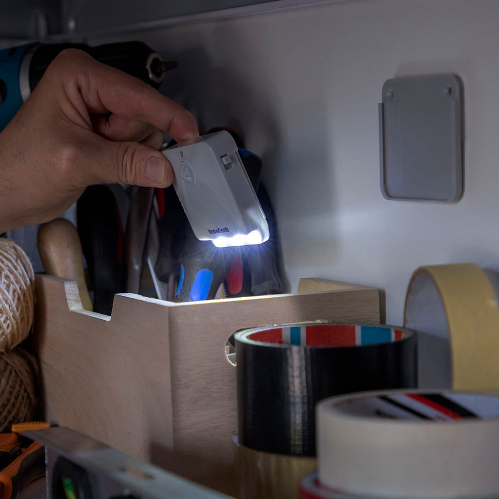 LED-lamp met bewegingssensor, set van 2 stuks, grijs