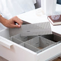 Aanpasbare ladenorganiser, 16 stuks, grijs polypropyleen