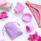 Menstruatiecup met accessoires, maat S/L, medisch silicone