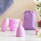 Menstruatiecup met accessoires, maat S/L, medisch silicone