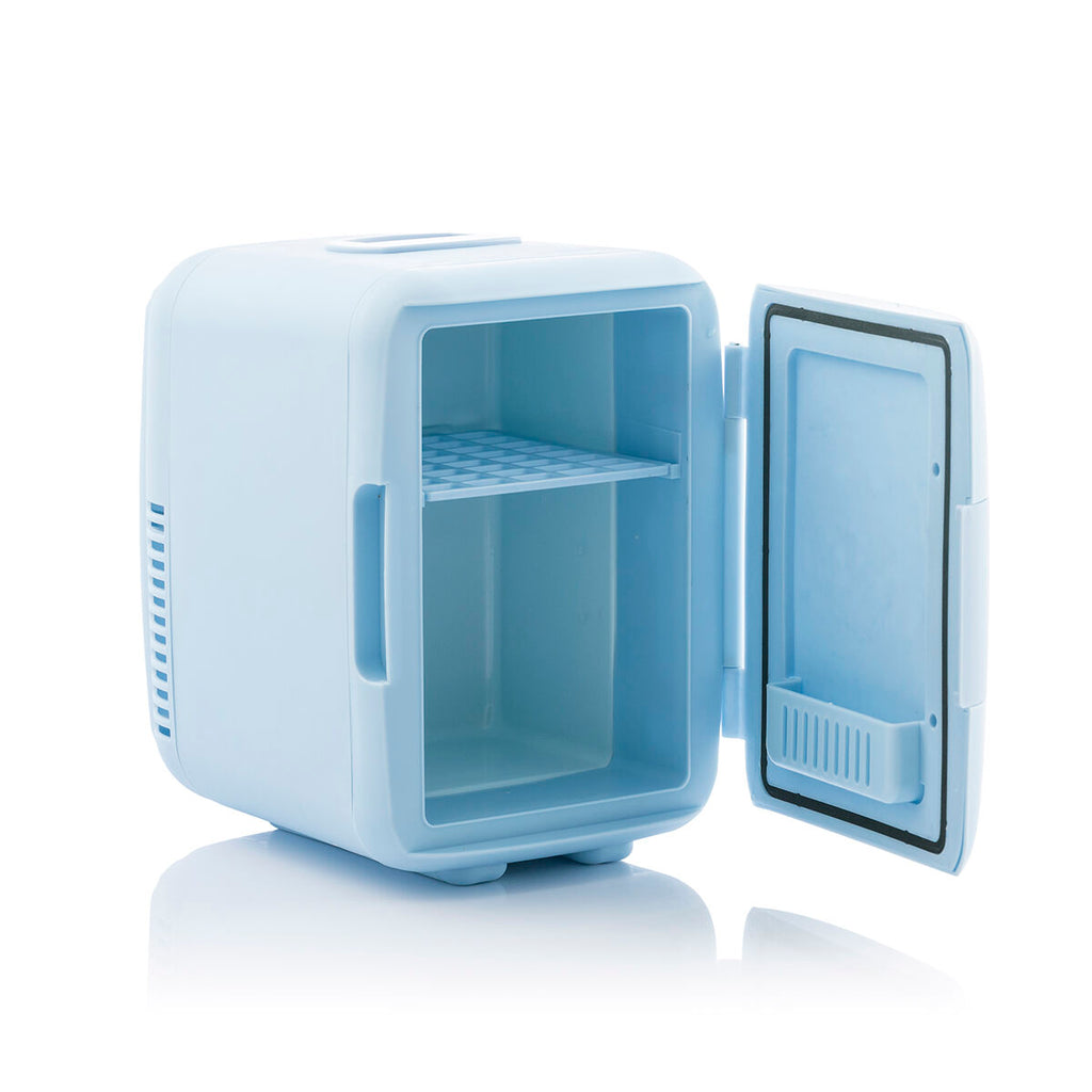 Mini-cosmeticakoelkast 4L met koel- en warmtefunctie, blauw