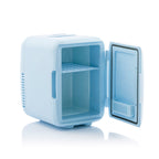 Mini-cosmeticakoelkast 4L met koel- en warmtefunctie, blauw
