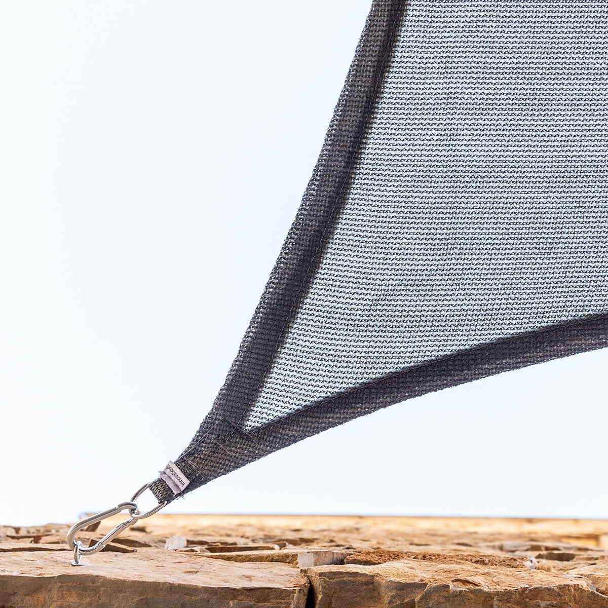 Rechthoekig schaduwdoek 2 x 3 m, HDPE, beige/grijs, uv-bescherming