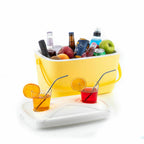 Draagbare harde koelbox retro design 15 L met handvat
