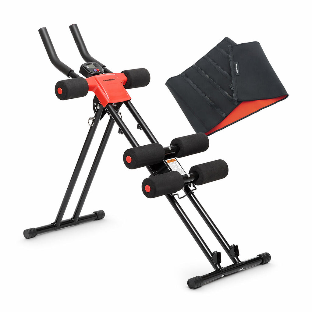 Set opvouwbare buikspiermachine met oefengids en sportgordel sauna-effect
