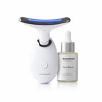 Gezichtsmassager set met LED, EMS en warmte + kombucha gezichtsserum 30 ml