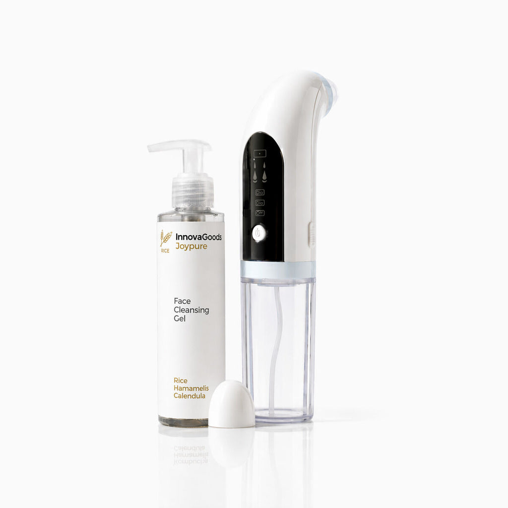 Set oplaadbare gezichtsreinigingsborstel met 6 koppen en reinigingsgel 200 ml