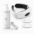 Elektromagnetisch nek- en rugmassageapparaat met verstevigende bodylotion 250 ml