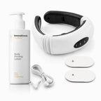 Elektromagnetisch nek- en rugmassageapparaat met verstevigende bodylotion 250 ml