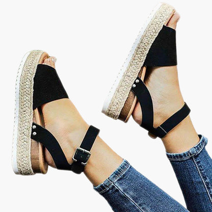 Damen Sommer Plateau Keilsandalen – Modische Espadrille Sandalen für Alltag & Urlaub