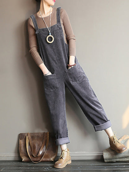 Mono casual retro de mujer con bolsillos – Jumpsuit para el día a día y tiempo libre