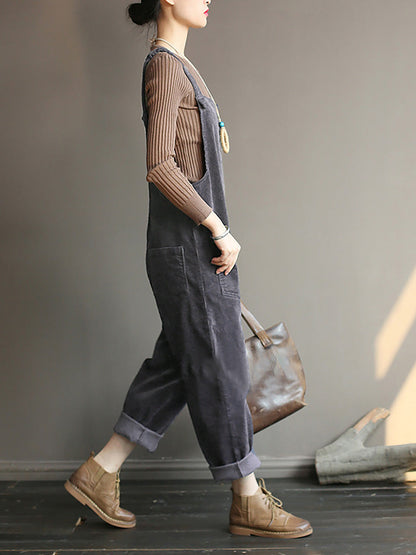 Mono casual retro de mujer con bolsillos – Jumpsuit para el día a día y tiempo libre
