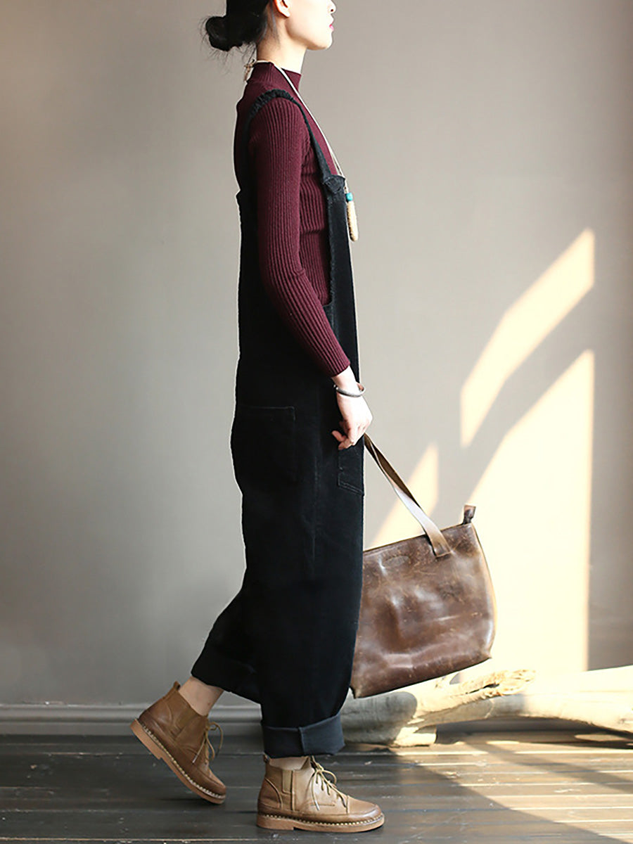 Mono casual retro de mujer con bolsillos – Jumpsuit para el día a día y tiempo libre