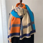 Oversized damessjaal met bloemenpatroon