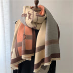 Oversized damessjaal met bloemenpatroon