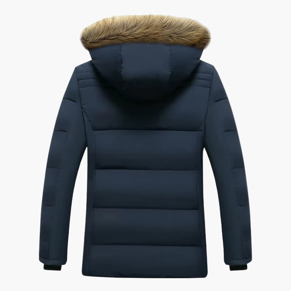 Parka Invernale da Uomo con Cappuccio e Pelliccia Sintetica – Giacca Outdoor Imbottita per Quotidiano e Tempo Libero