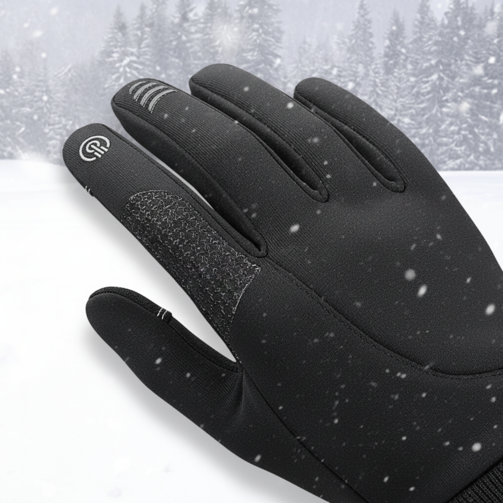 Winddichte handschoenen met touchscreenfunctie en antislip handpalm