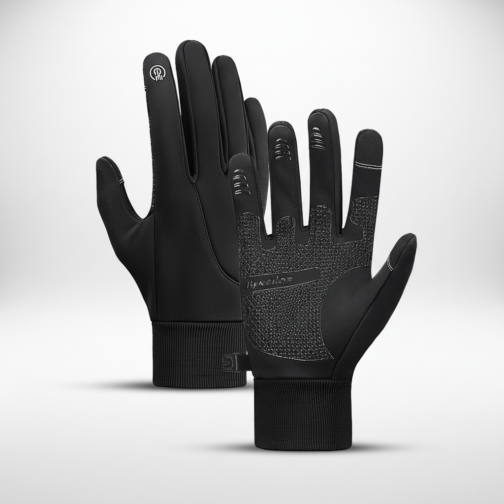 Winddichte handschoenen met touchscreenfunctie en antislip handpalm
