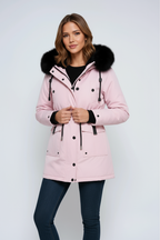 Winterparka voor dames met capuchon, zakken en trekkoord