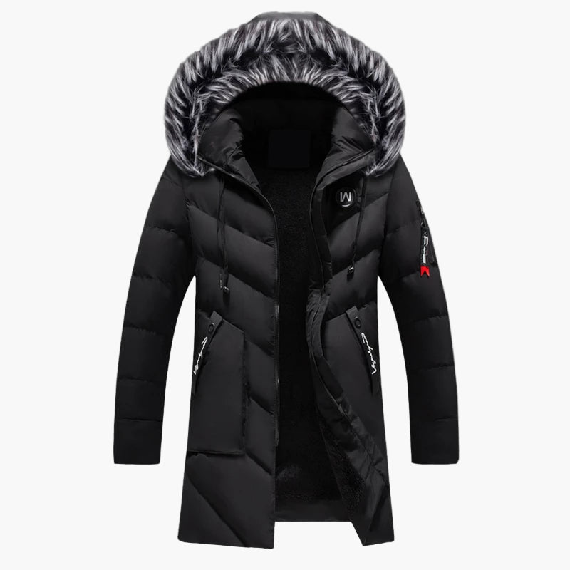 Veste d'hiver pour homme avec capuche – Veste d'extérieur chaude et élégante pour les jours froids