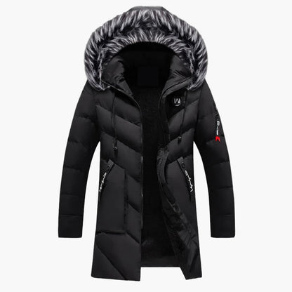 Veste d'hiver pour homme avec capuche – Veste d'extérieur chaude et élégante pour les jours froids