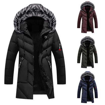 Veste d'hiver pour homme avec capuche – Veste d'extérieur chaude et élégante pour les jours froids