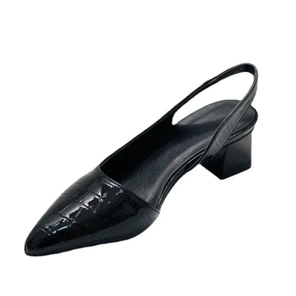 Damen Slingback Pumps mit spitzer Kappe und Blockabsatz – Elegante Schuhe für Alltag und besondere Anlässe
