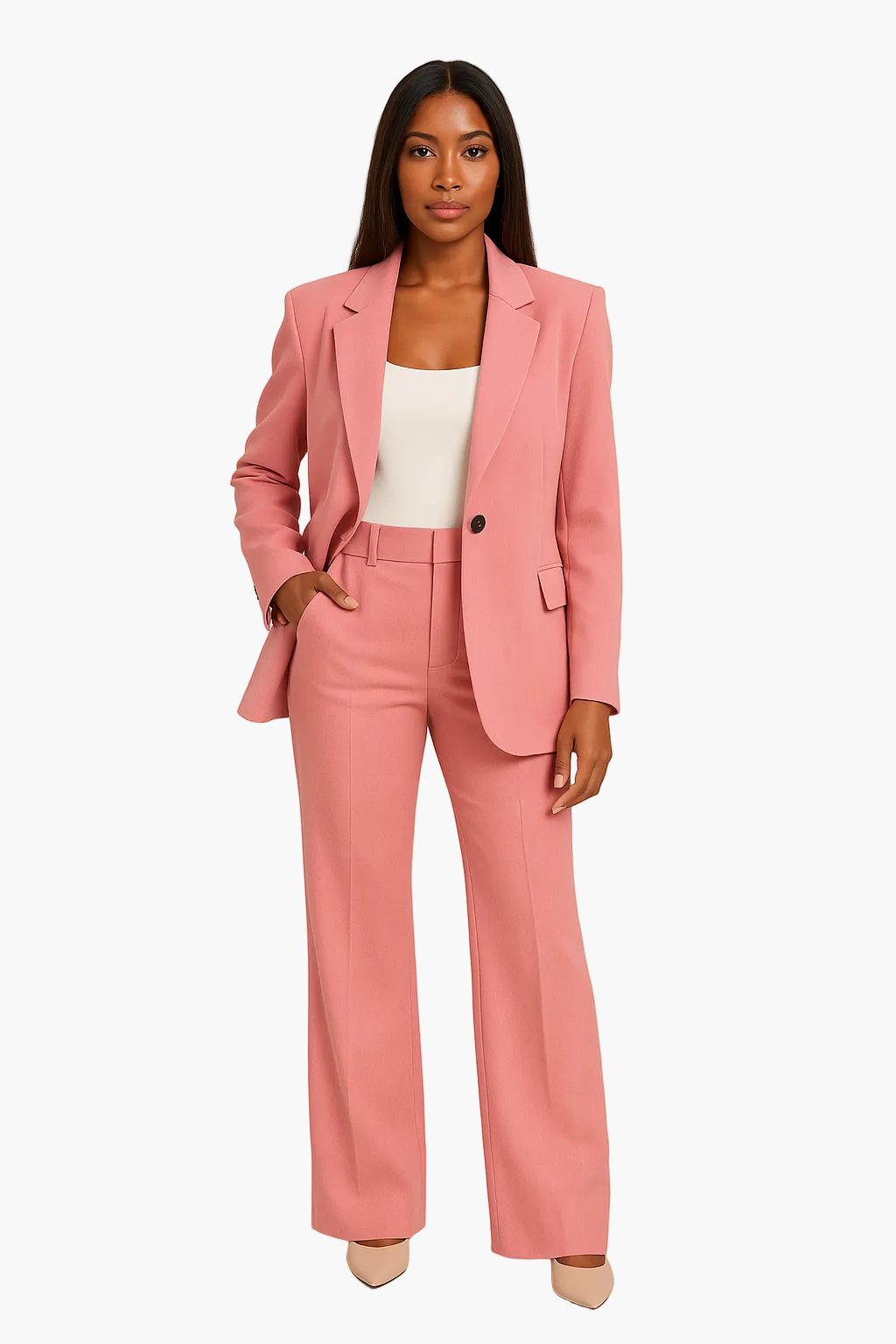 Damen Business Anzug Set – Elegantes Blazer und Hose Outfit für Büro & Events