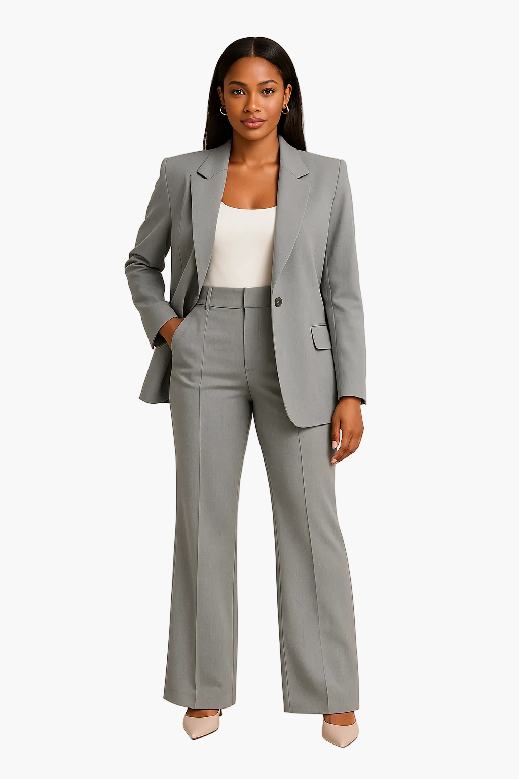 Damen Business Anzug Set – Elegantes Blazer und Hose Outfit für Büro & Events