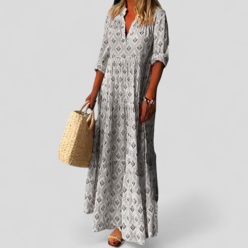 Wren | Maxi-jurk voor dames met V-hals en zakken
