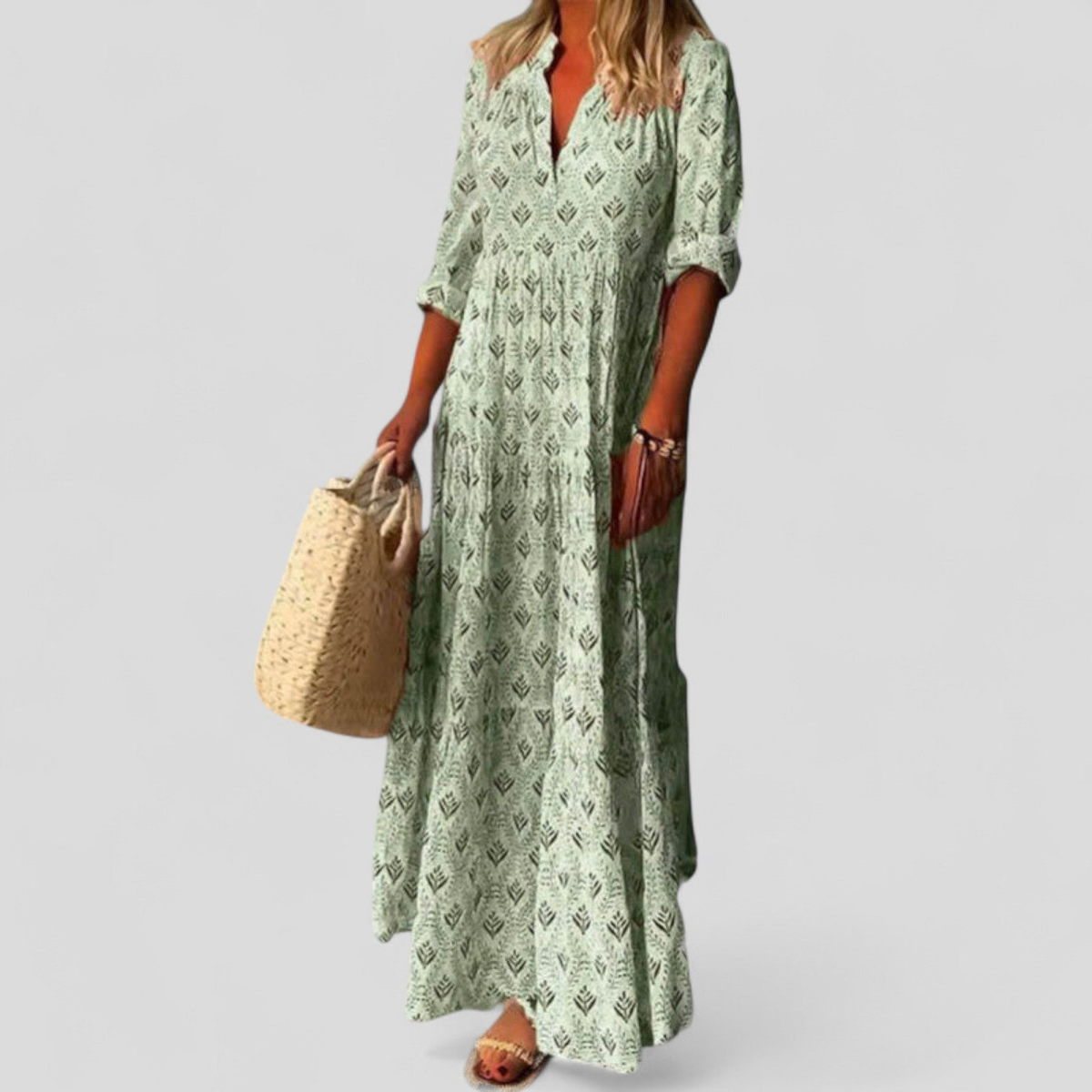 Wren | Maxi-jurk voor dames met V-hals en zakken