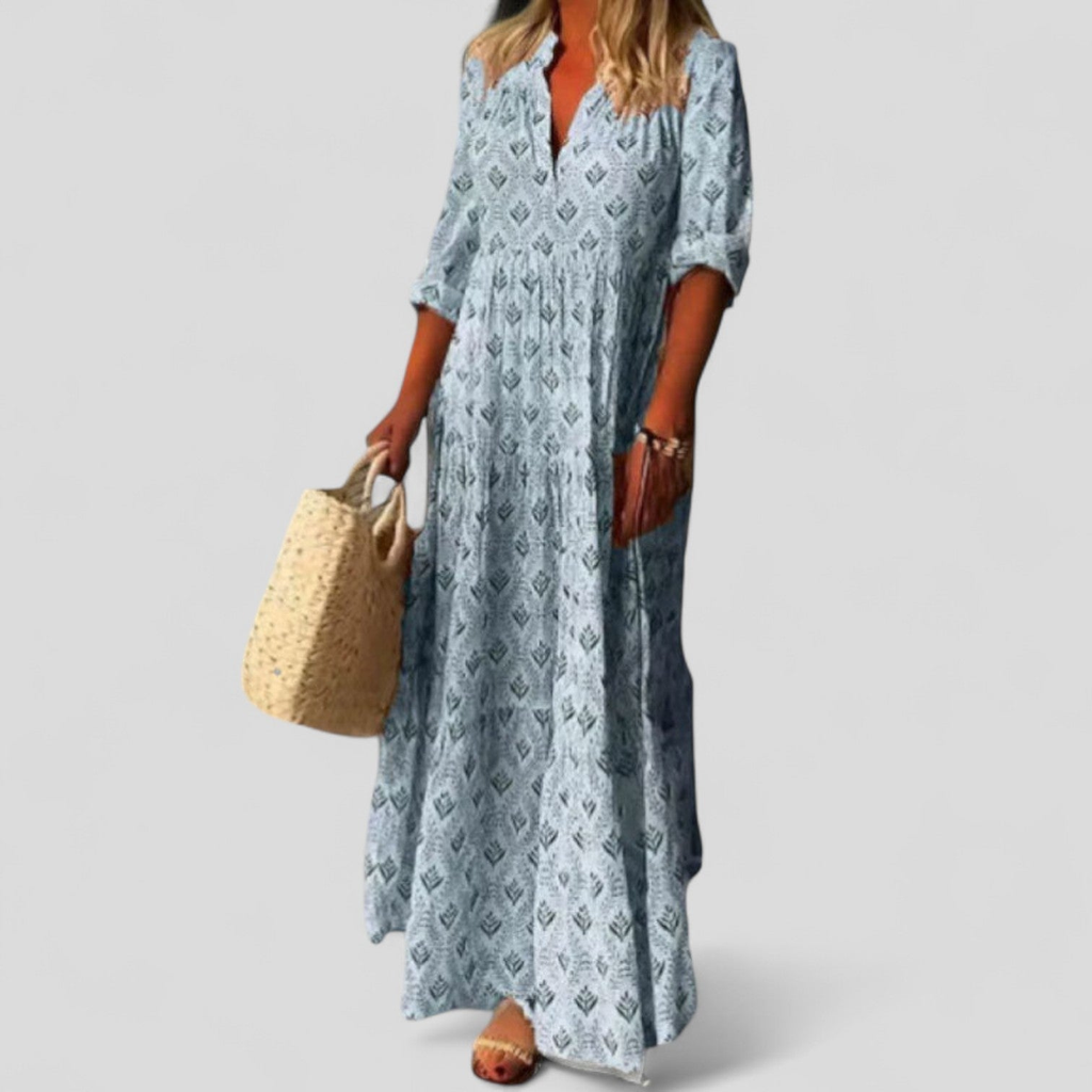 Wren | Maxi-jurk voor dames met V-hals en zakken