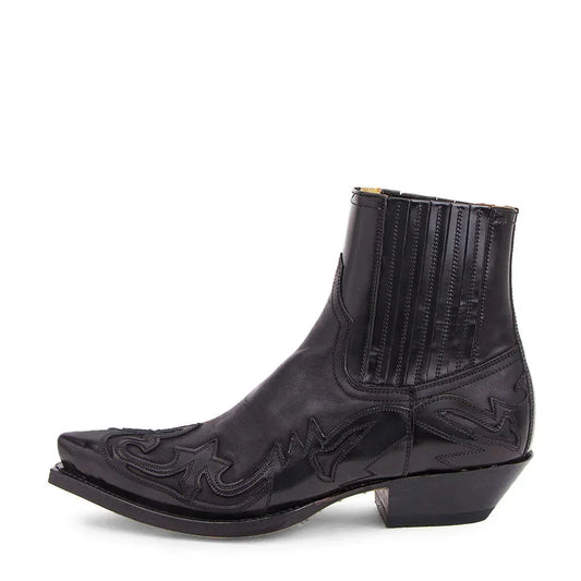 Herren Western Cowboy Stiefelette mit Stickerei – Stilvolle Boots für Alltag und Events