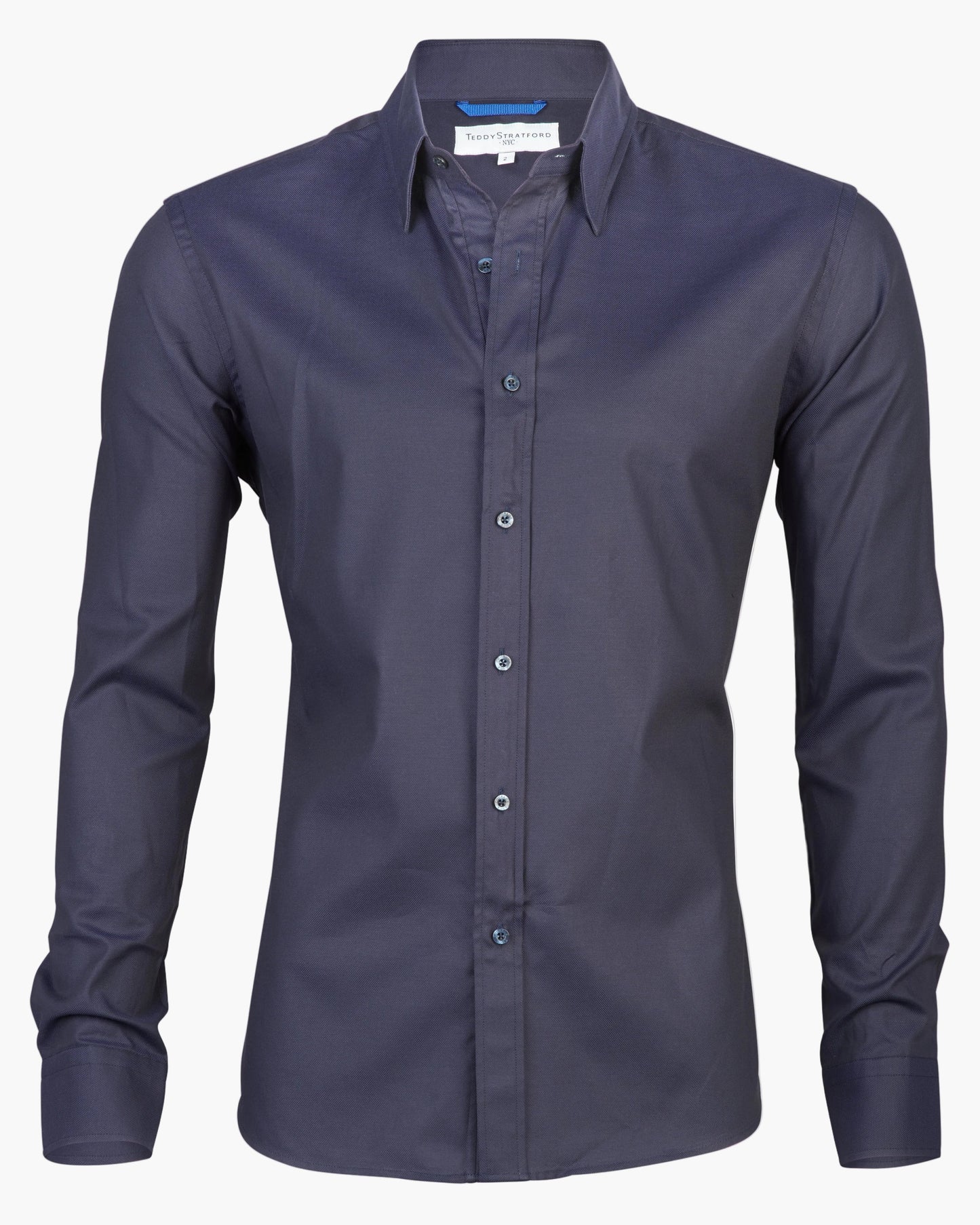 Herre zip-fit skjorte modern slim – Skjult lynlås til business & fritid