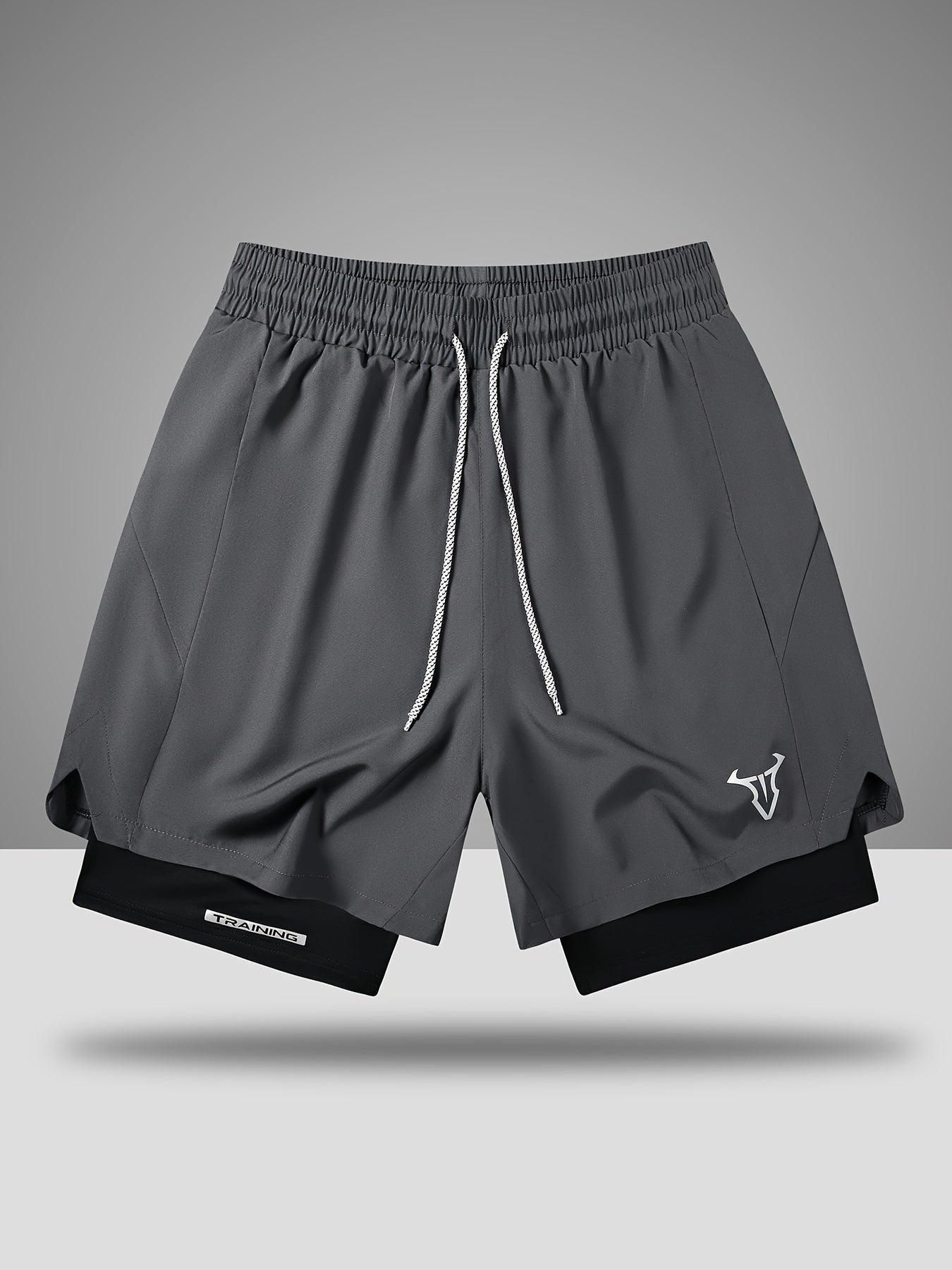 Pantaloncini da allenamento uomo fitness sport taglio regolare con coulisse e tasche laterali